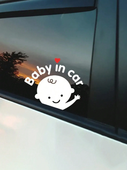 Autocollant bébé à bord réfléchissant – Dessin animé