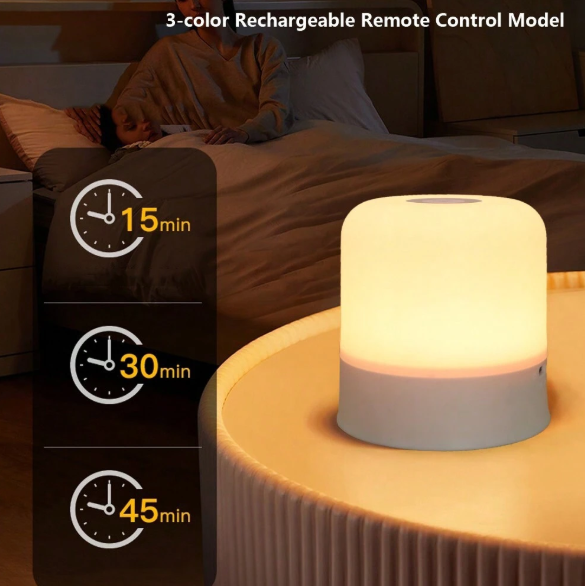 Veilleuse de Chevet USB Gradable avec Télécommande – 3 Couleurs