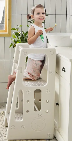 Tour d'Apprentissage pour Tout - Petits 18 - 60 Mois avec 3 Hauteurs Réglables