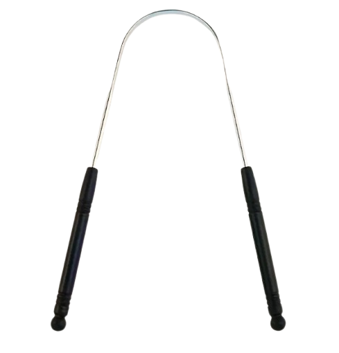 Grattoir à Langue Réutilisable en Acier Inoxydable avec Poignée Confortable - Outil de Soin Buccal et Lingual, Lot de 1 ou 2 Pièces
