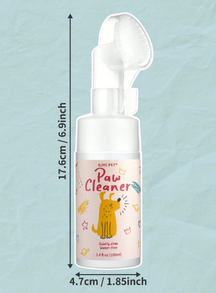Nettoyant pour pattes - Nettoyant moussant sans rinçage pour chiens et chats 100 ml Doux