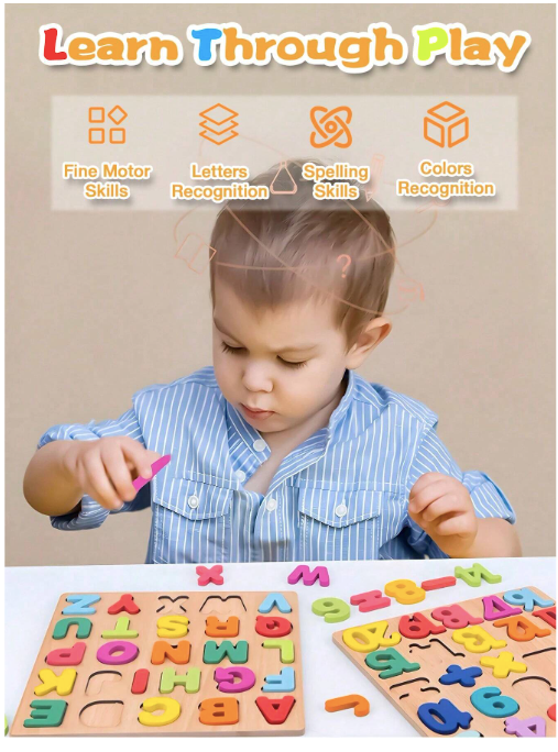 Puzzles 3D en Bois pour Enfants – Jouets Éducatifs Ludiques