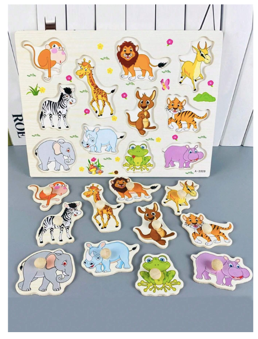 Puzzle Animaux en Bois – Éveil & Apprentissage Enfants