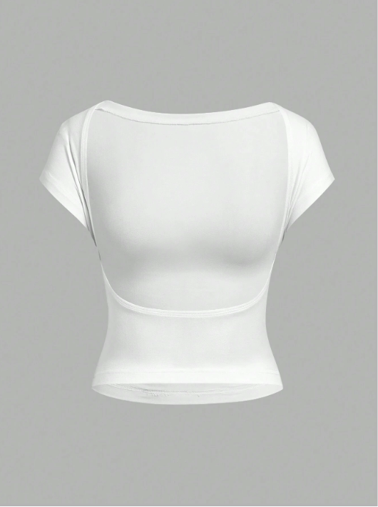 Lot de 3 T-Shirts Femme – Dos nu, Manches Courtes - Taille L