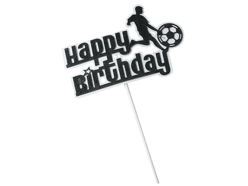 Ensemble de décorations de gâteau motif football, 6pcs