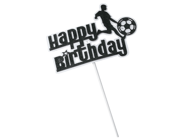 Ensemble de décorations de gâteau motif football, 6pcs