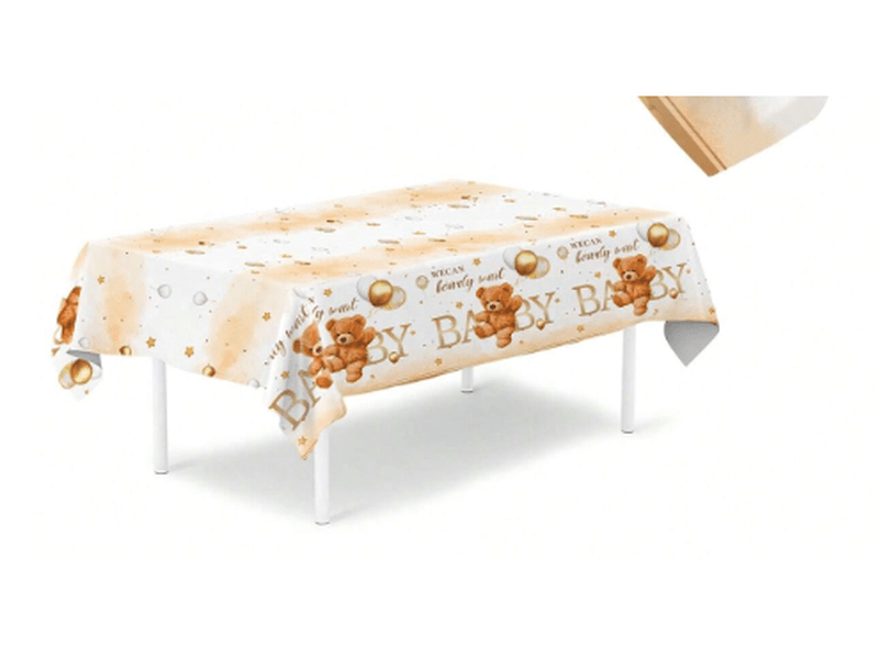 Nappe jetable – Thème ours mignon (130×220 cm)
