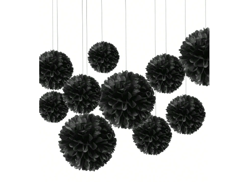 Pompons en papier décoratifs pour la fête d'Halloween
