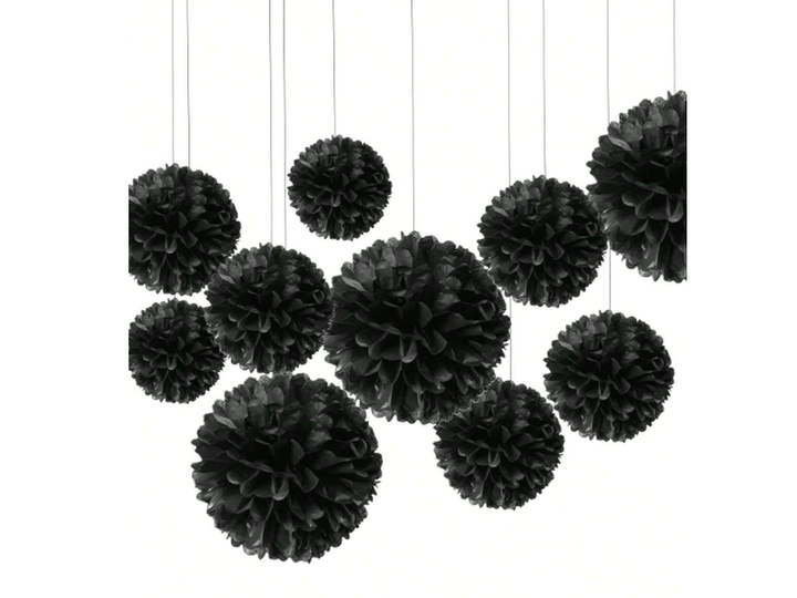 Pompons en papier décoratifs pour la fête d'Halloween