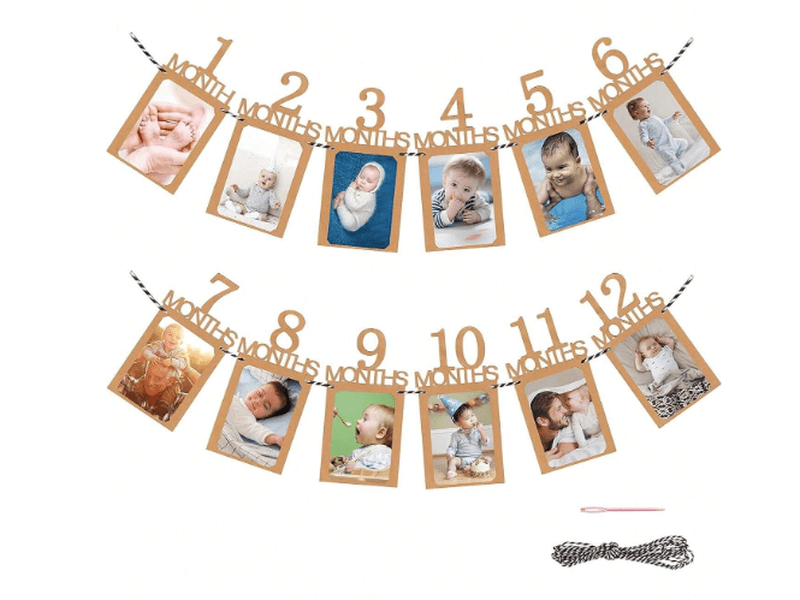 Bannière photo pour le 1er anniversaire de bébé