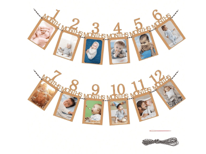 Bannière photo pour le 1er anniversaire de bébé