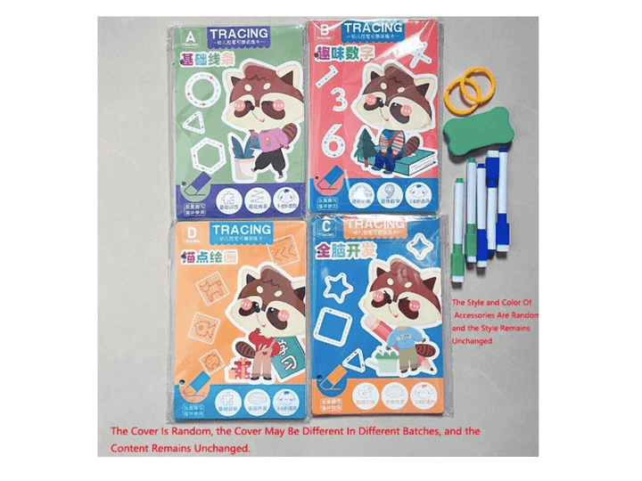 Montessori Cahier 128p – Réutilisable, dessin & contrôle formation