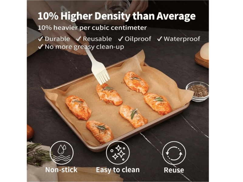 Papier cuisson antiadhésif 6x8 pouces – Feuilles pré-découpées - Lot de 100