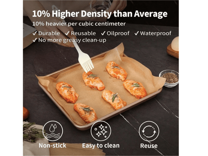 Papier cuisson antiadhésif 6x8 pouces – Feuilles pré-découpées - Lot de 100