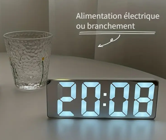 Réveil LED Numérique – Design Moderne pour Chambre