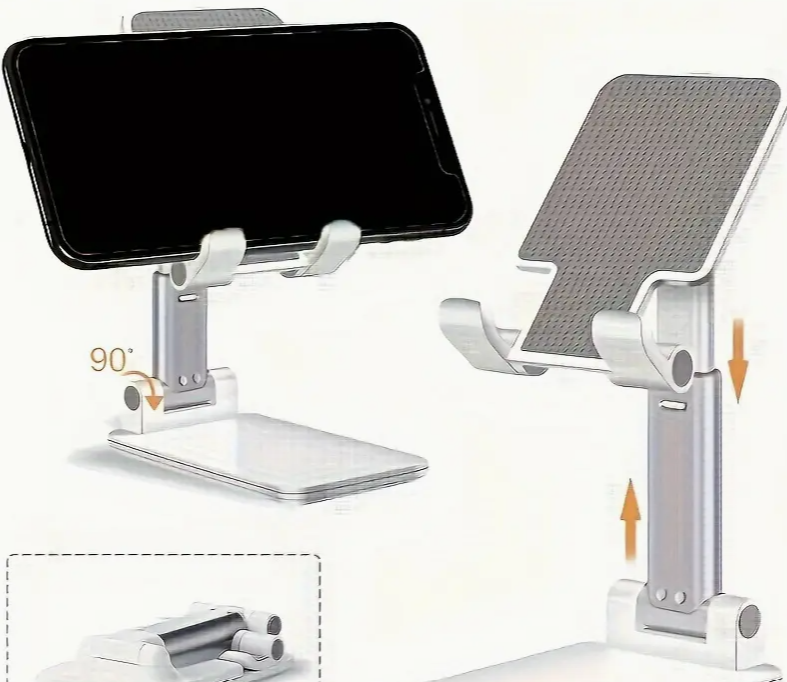 Support pliable pour téléphone portable et tablette, réglable en hauteur et en angle pour smartphone Apple
