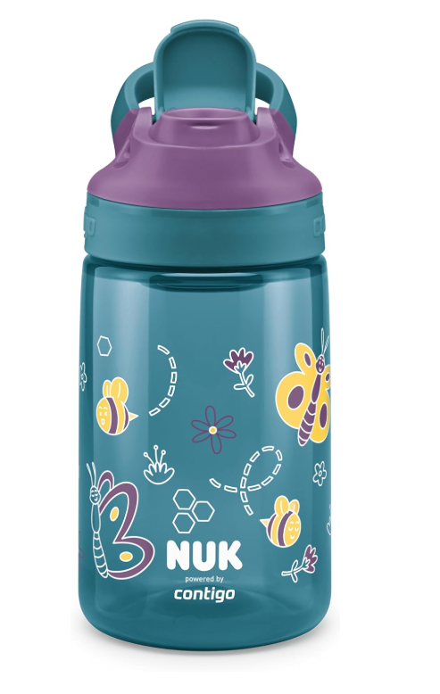 Contigo Easy Sip Cup Gourde pour enfants (à partir de 4 ans) Anti-fuite Fabriquée en Tritan résistant Sans BPA Passe au lave-vaisselle 420 ml Naturel