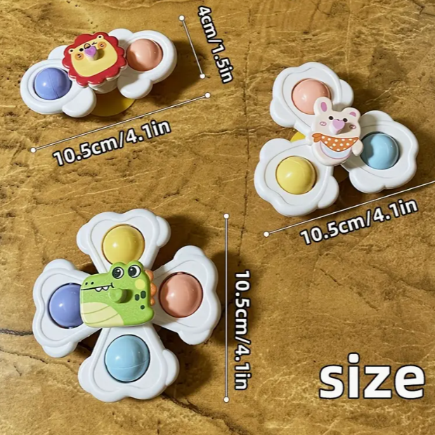 TOUPIES CARTOON - Lot de 3 Toupies Personnages Enfants