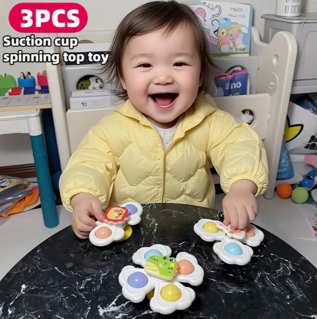 TOUPIES CARTOON - Lot de 3 Toupies Personnages Enfants