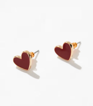 Paire De Boucles D'oreilles Pendantes En Forme De Cœur Rouge