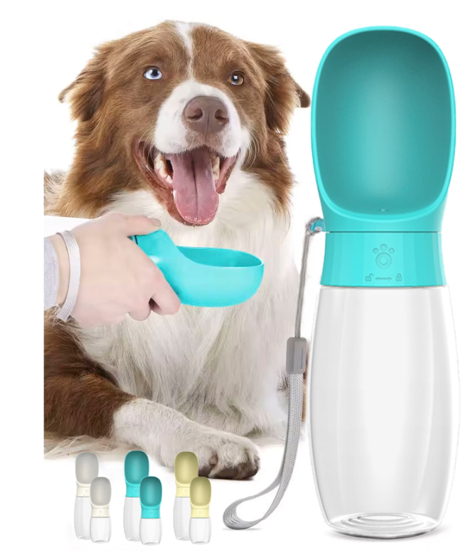 Bouteille d'eau portable pour chien, bouteille d'eau pour animaux de compagnie étanche avec distributeur