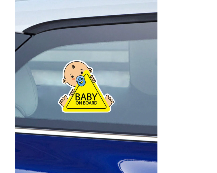 Autocollant “Bébé à bord” - Panneau d’avertissement réfléchissant