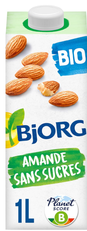 BJORG - Lait d'Amande Sans Sucre - Lait Végétal Bio 1 L