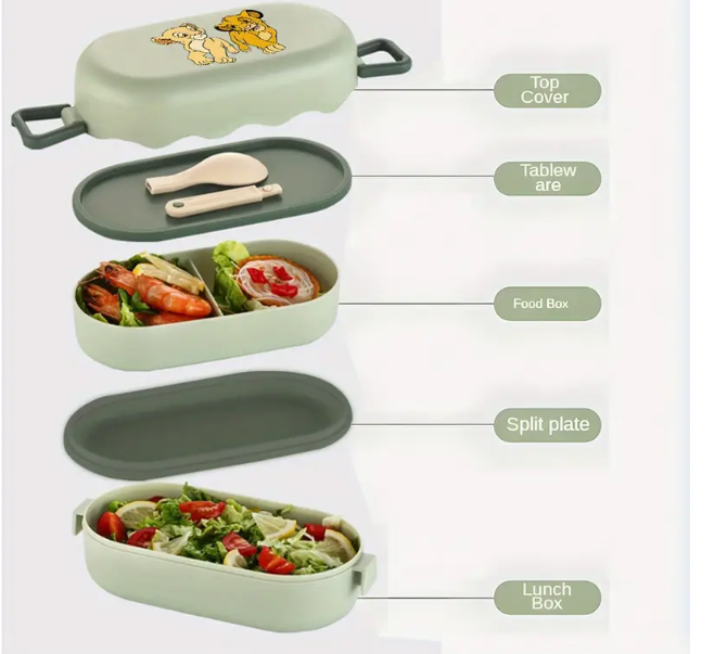 Lunch Box Le Roi Lion – Etanche, Compatible Micro-ondes - Bleu