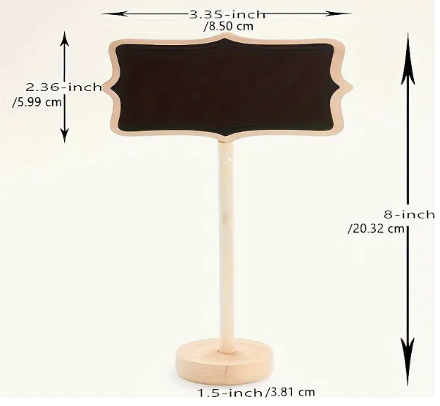 Mini Tableaux Noirs en Bois avec Support, Étiquettes de Prix pour Marqueurs de Buffet