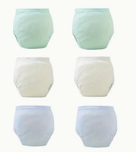 Couches en Tissu  avec Doublures Anti-Fuite,  Lavables pour enfants 6pcs