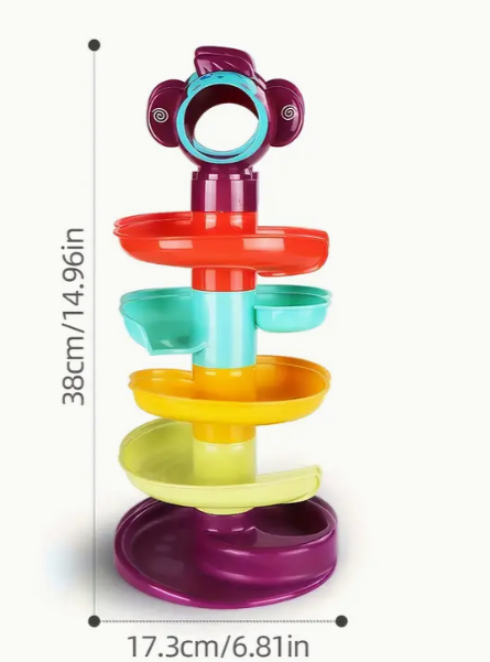 Jouet éducatif de tour de piste de ballon - Billes roulantes et pivotantes