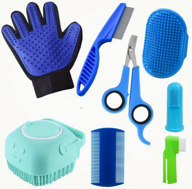 Kit de toilettage pour animaux de compagnie 8 pièces