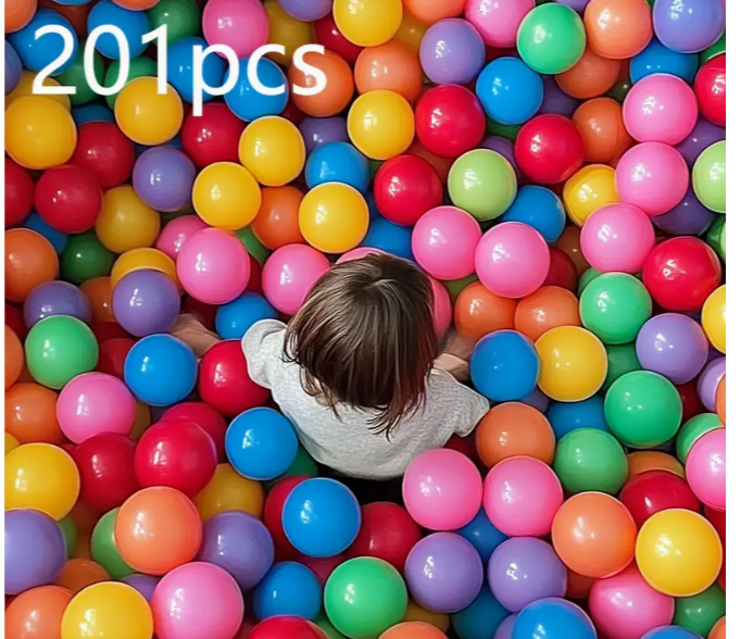 Balles en Plastique Résistantes à la Pression sans BPA pour Bassins à Boules 201pcs