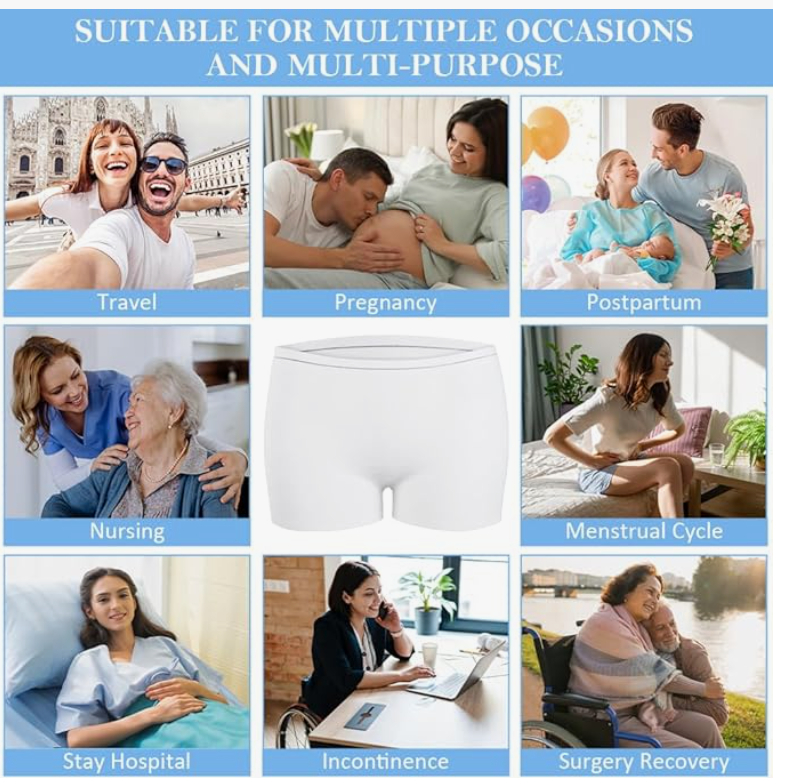 Culottes Post Accouchement, Culottes de Maternité Jetables, Slip Jetable Maternité, 10 pièces