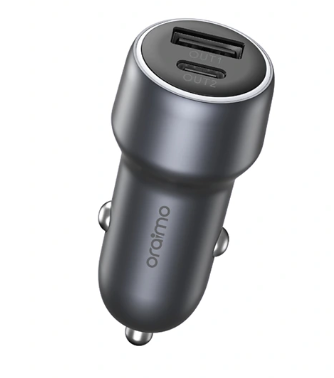 Oraimo-Chargeur de voiture, charge rapide 48W OCC-73D-Dark Chrome