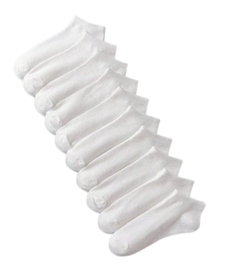 Chaussettes courtes anti-dérapantes unisexes, lot de 10 paires, taille 40-43. Disponible sur Dialy.sn à Dakar