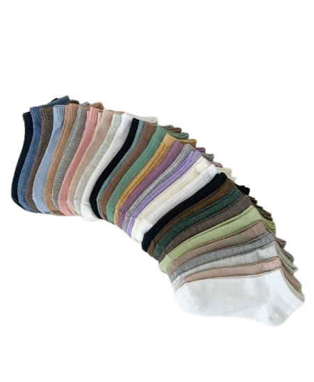 Pack de 5 paires de chaussettes femme coupe basse, noires. Disponible sur Dialy.sn à Dakar