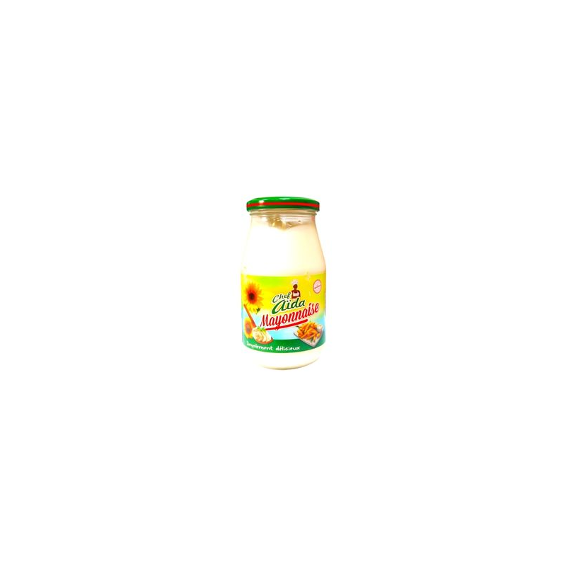 Mayonnaise Chef Aïda 450ml, texture crémeuse et goût savoureux. Disponible à Dakar en 60min sur Dialy.sn