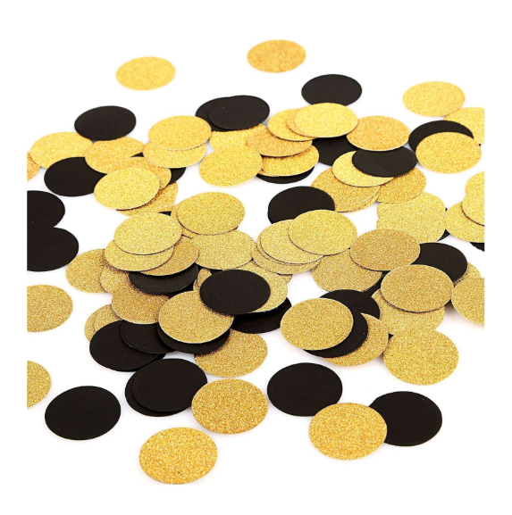 Confettis de table – 50 noirs & 50 dorés scintillants pour fête et mariage Dialy - Dakar