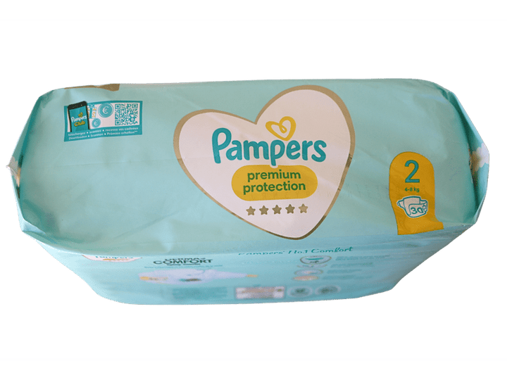 PAMPERS - Couches Premium protection -Taille 2 (4-8 kg) - 30 couches