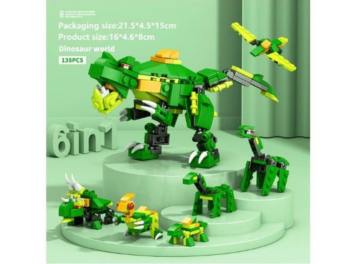 Jeu Blocs - Construction Monde Dinosaures – 138 Pièces, Kit Thématique