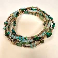 Ensemble bracelets perles fines vertes – Style Bohème Dakar Dialy