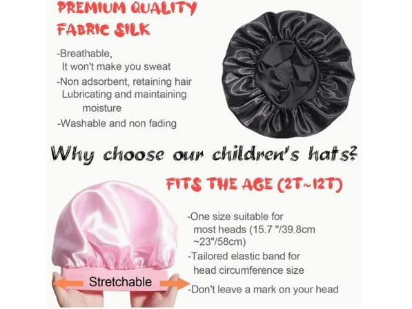 Bonnet Satin Enfant – Petit Modèle Doux & Protecteur