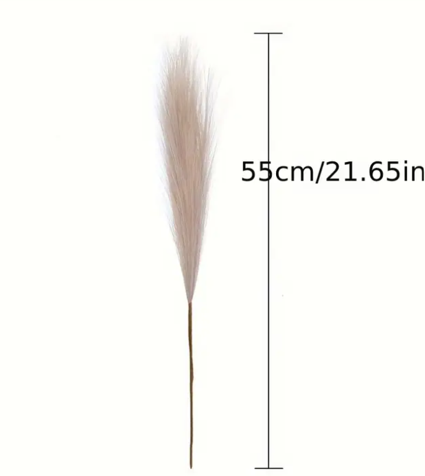 Lot de 15 brins d'herbe de pampa artificielle élégante