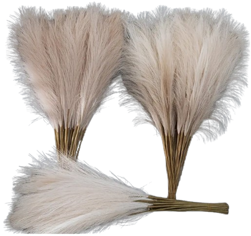 Lot de 15 brins d'herbe de pampa artificielle élégante