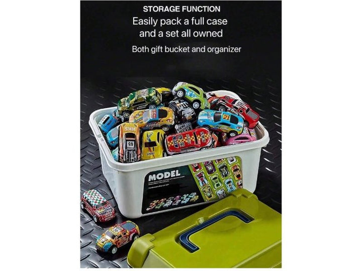 Set de 20 Voitures Jouets avec Coffret de Rangement – Cadeau de Noël