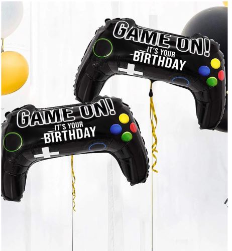 Ballon en forme de manette de jeu, ballon décoratif d'anniversaire créatif,4 pièces