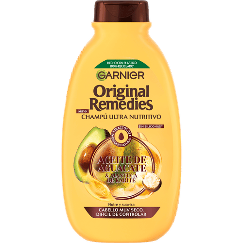 Shampoing Garnier à l'huile d'avocat et au beurre de karité pour cheveux crépus, 600 ml. Disponible en 60 min à Dakar sur Dialy.