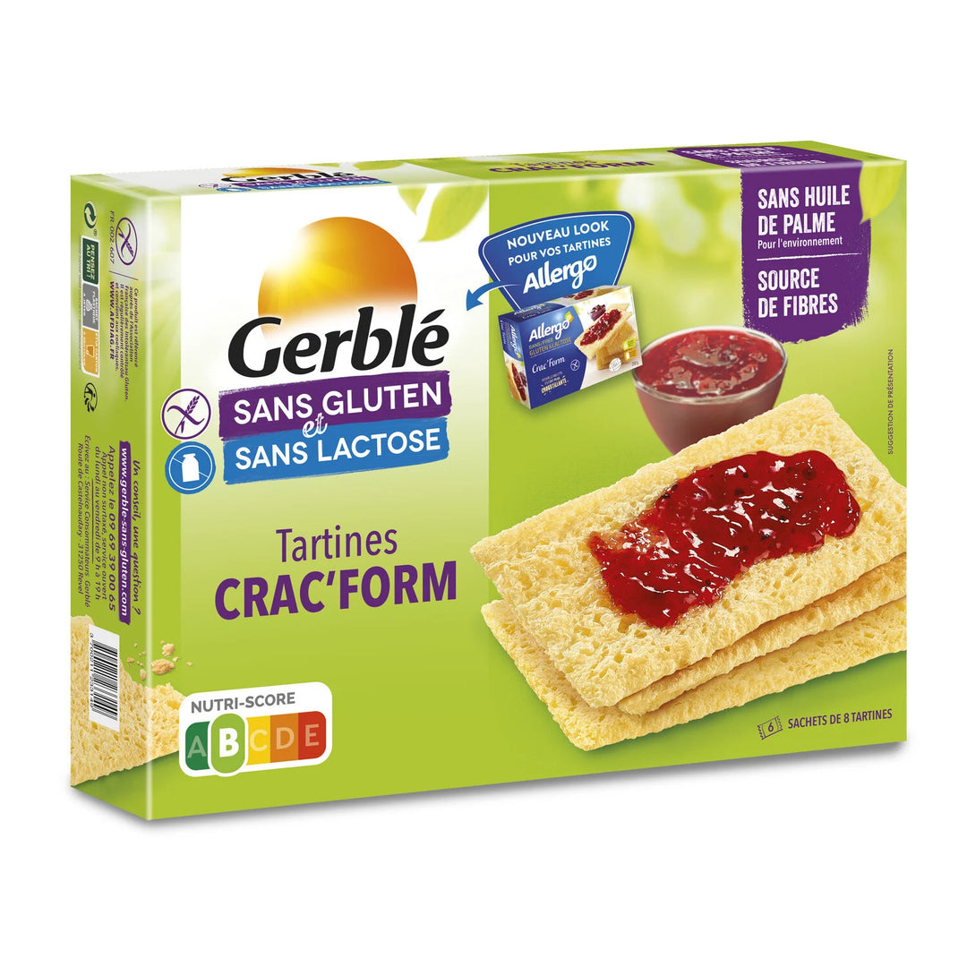 GERBLE - Biscottes sans gluten & lactose - 250G Dialy - Dakar