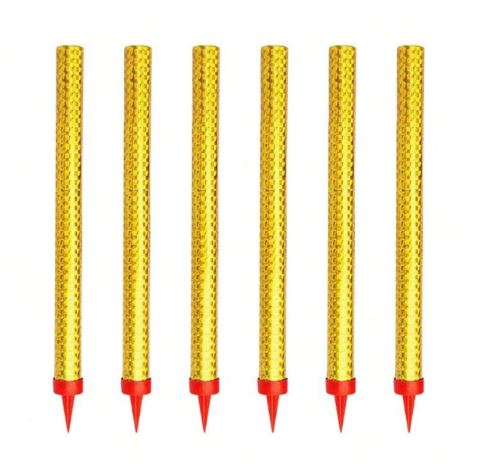 Bougies de gâteau d'anniversaire dorées (6 pièces)